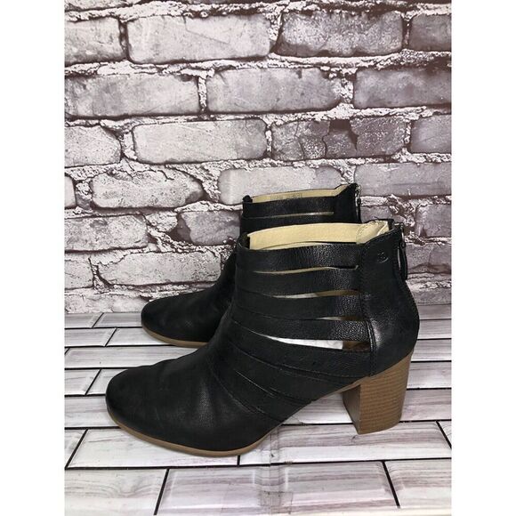 Josef Seibel Black Leather Zip High Heel Ankle Boots Women’s Sz 41EU/10.5M 87901 - Picture 8 of 16